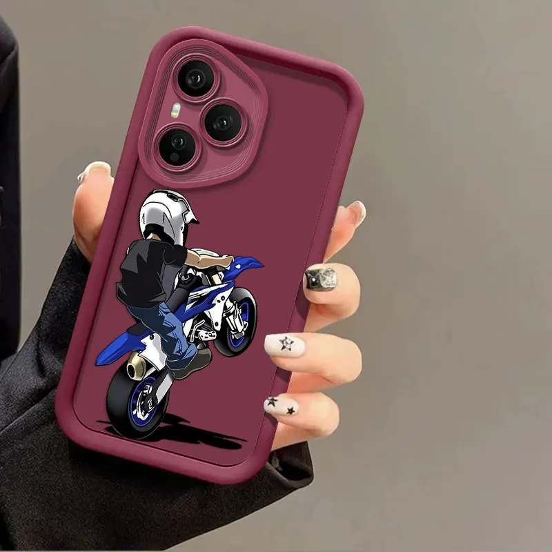 Фото Силиконовый чехол из ТПУ для Honor 400 Pro 400 Lite Smart 5G, защитный, ударопрочный, с принтом Motocyber. №4