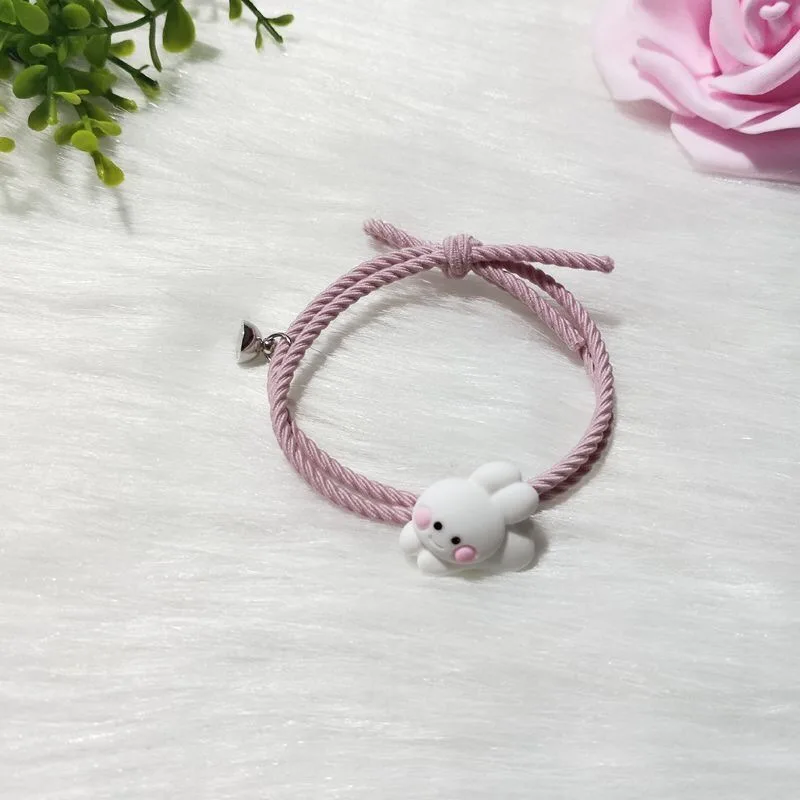 2 шт./компл. симпатичный утка кролик тканый женский магнитный браслет Дружба