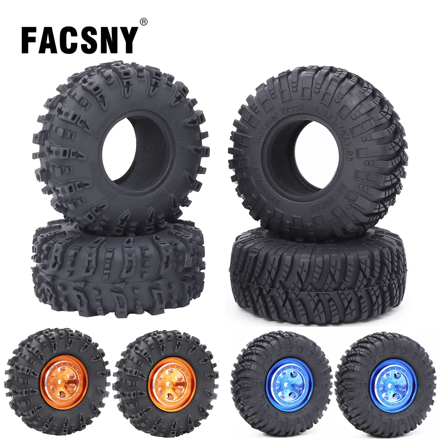 70*27 мм 1 3 &quotколесные шины Для вездехода для болотного захвата 1/18 TRX4M 1/24 SCX24 FCX24 AX24 RC