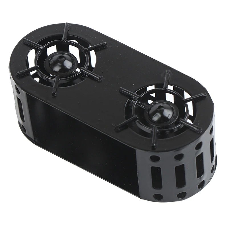 

1:12 Dollhouse Miniature Mini Cooker Double Stove Kitchen Black Black Metal Stove Frying Pan For Dolls House Kitchen Accessor