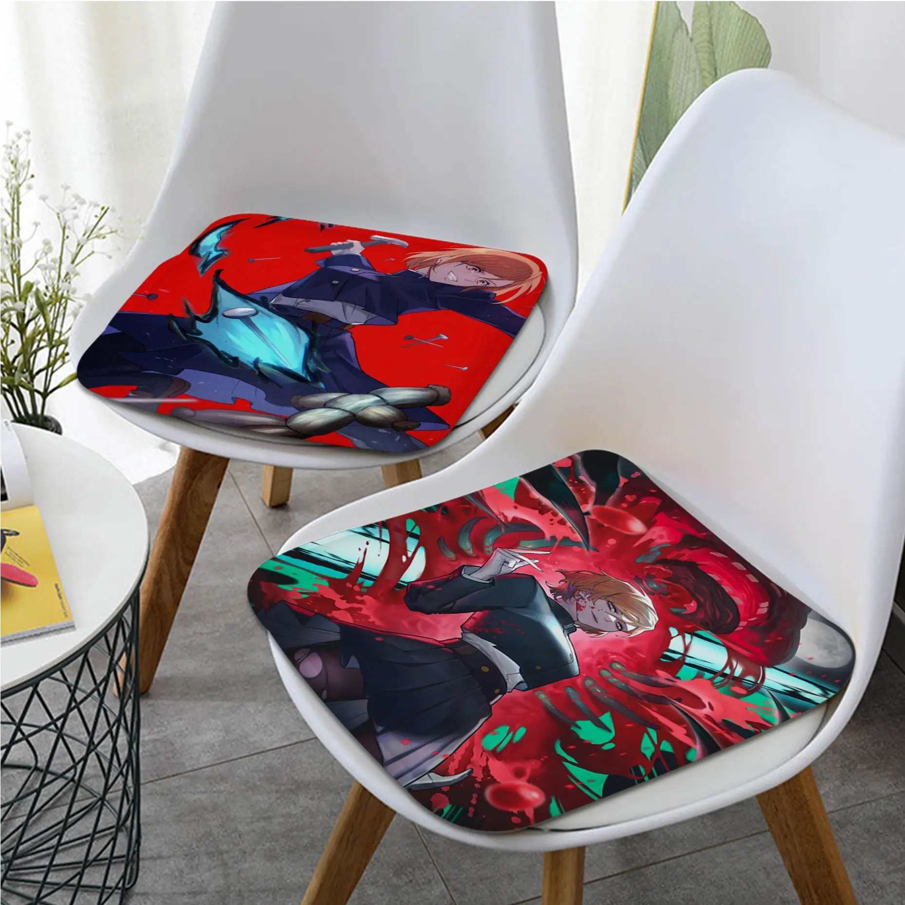 

Jujutsu Kaisen Kugisaki Nobara Square Seat Cushion Office Dining Stool Pad Sponge Sofa Mat Non-Slip Cushions Home Decor