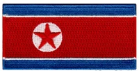 north korea flag patch korean dprk king honor pyongyang embroidered iron on