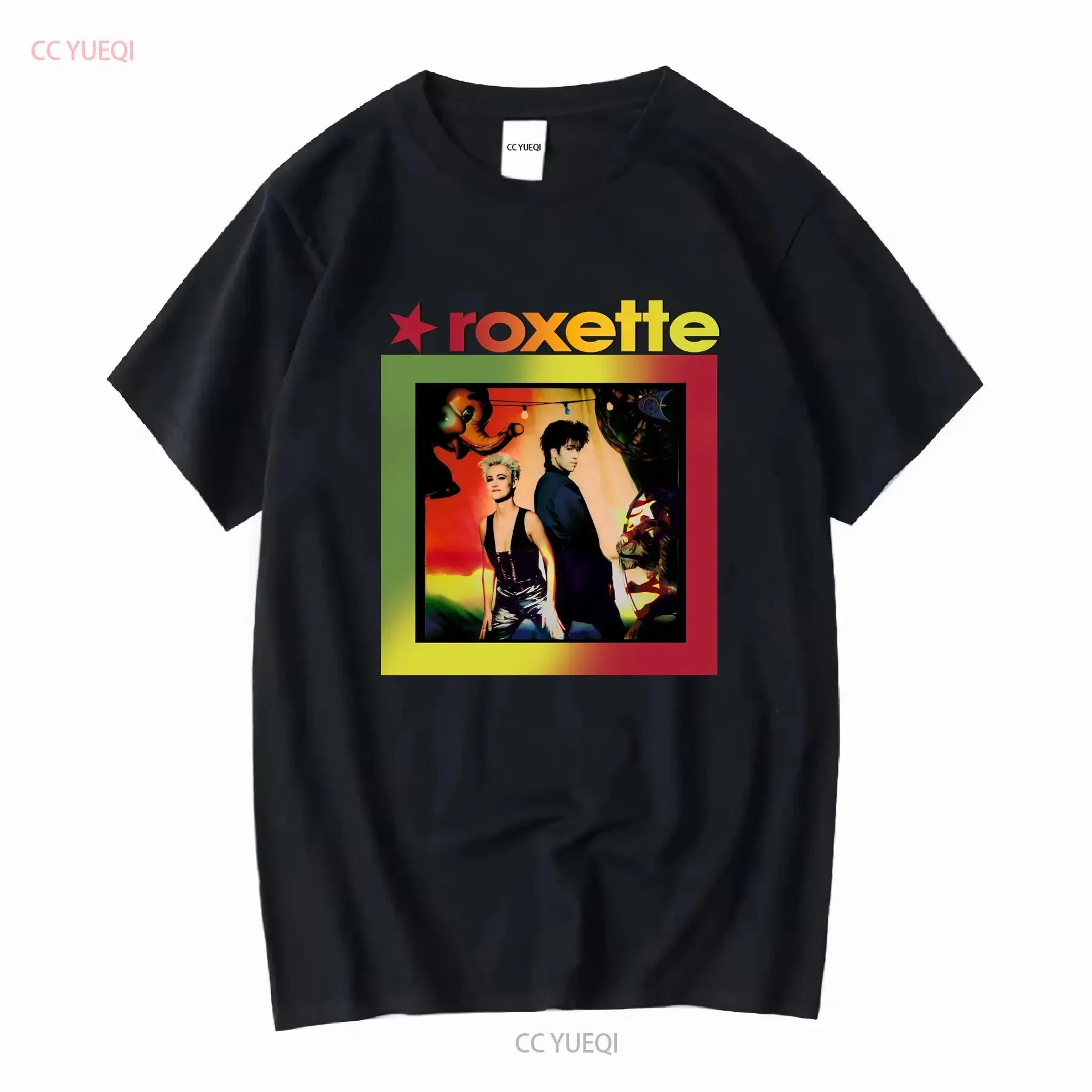 Фото Винтажная футболка 90-х годов Roxette World Tour1991 1992, белая, с двусторонним принтом, размер L, винтажная, мытая, унисекс, мягкая, дышащая №1