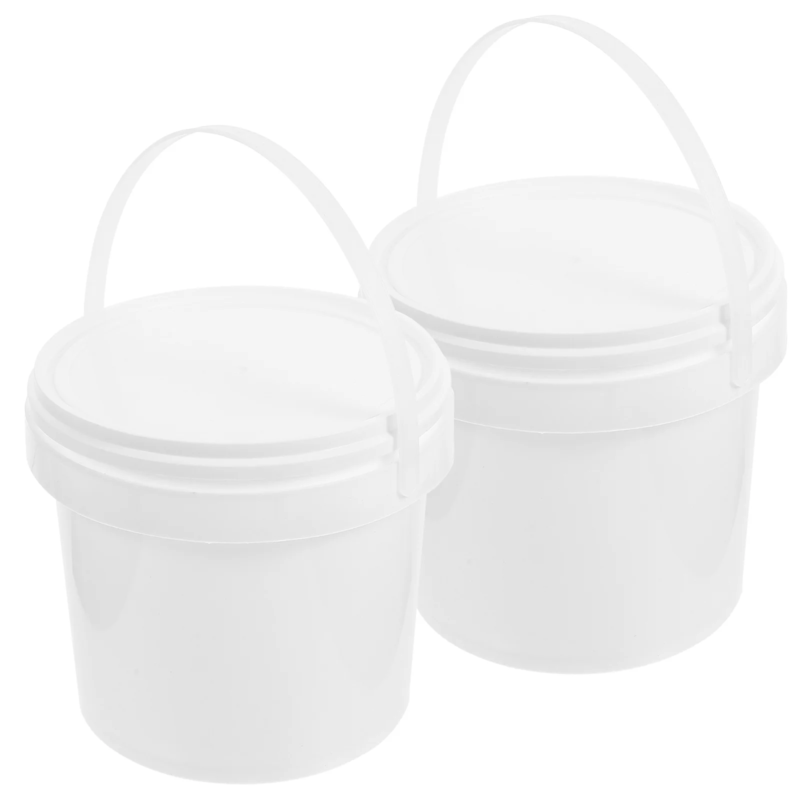 

2 Pcs Storage Bucket Ice Cream Delicatessen Plastic Pp Food Container