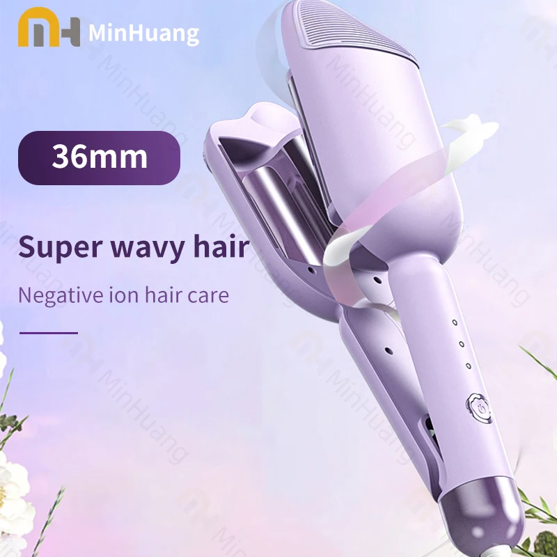 New 36mm Wavy Hair Curlers Curling Iron Wave Volumizing Hair Lasting  Styling Tools  Egg Roll Head  Waver Styler Wand