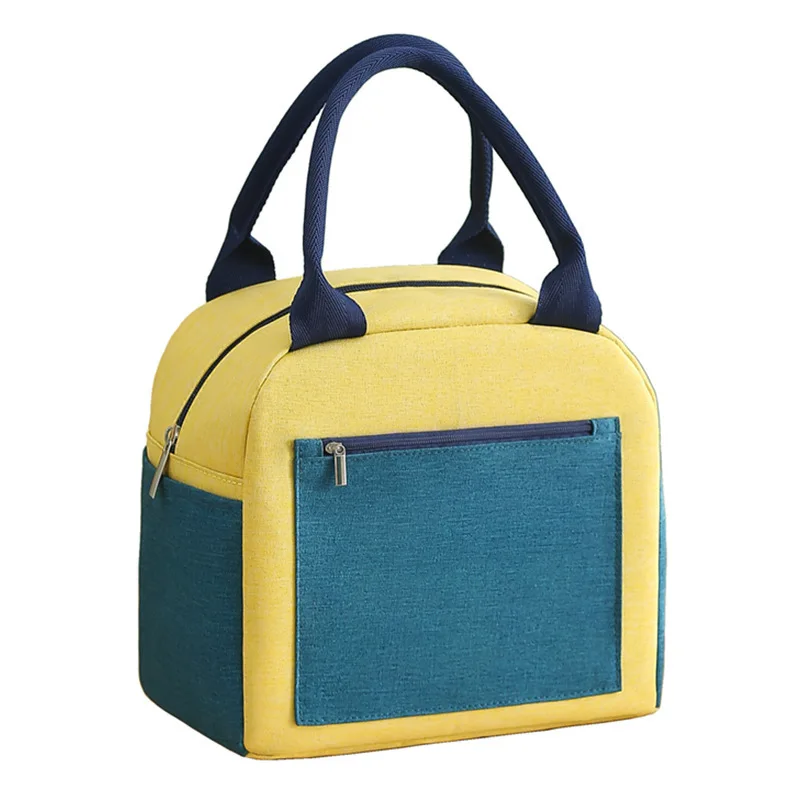 

Новая изоляционная сумка для ланча с блокировкой цветов, портативные сумки для ланча из ткани Оксфорд, утолщенный водонепроницаемый Ланч-бокс из алюминиевой фольги, сумка для ланча