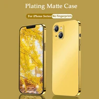 luxury plating ultra thin matte silicone case for phone 11 12 13 pro max x xs max xr 7 8 plus se 2020 shockproof tpu cover
