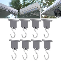 8pcs universal rv awning hook hanging clothes party light holder for caravan camper outdoor camping survival hiking travel