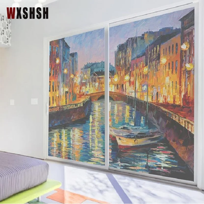 Антистатическая стеклянная пленка виниловая декоративная Съемная для окон и