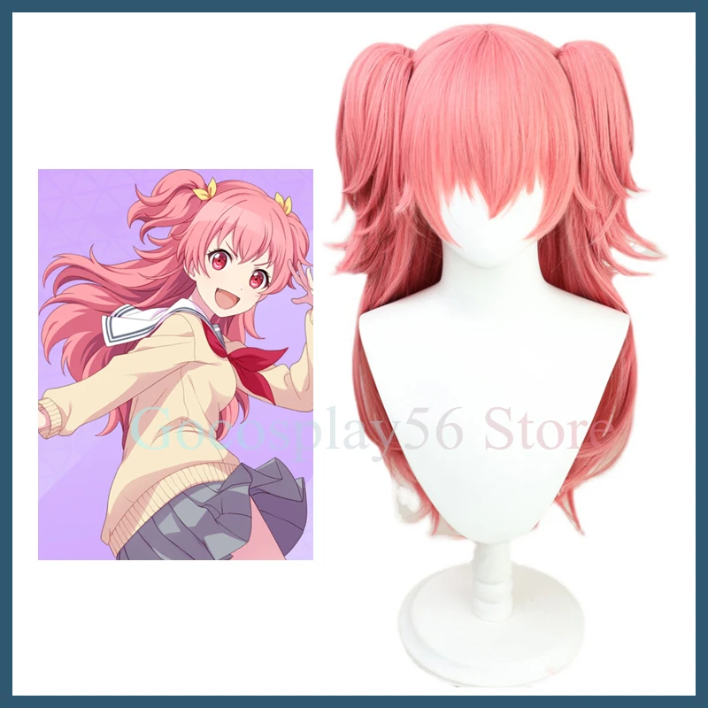 

Idol Momoi Airi Wig больше прыжков! Розовые длинные косички для девочек, косплей, короткие синтетические волосы, ролевые игры