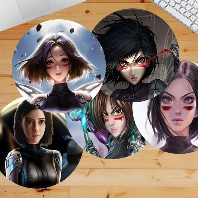 

Disney ALITA Small Round Office Computer Desk Mat Table Keyboard Big Mouse Pad Laptop Cushion Non-slip Deskpad Home Decor