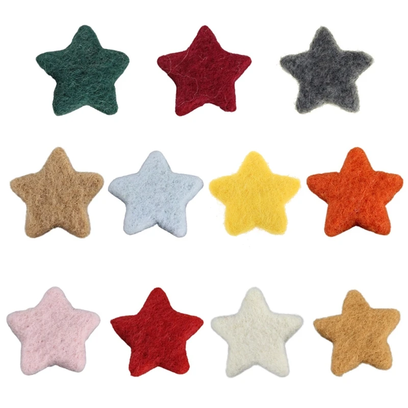 

5 шт. миниатюрные шерстяные фетровые шарики со звездами для новорожденных реквизит для творческой фотосъемки новорожденных