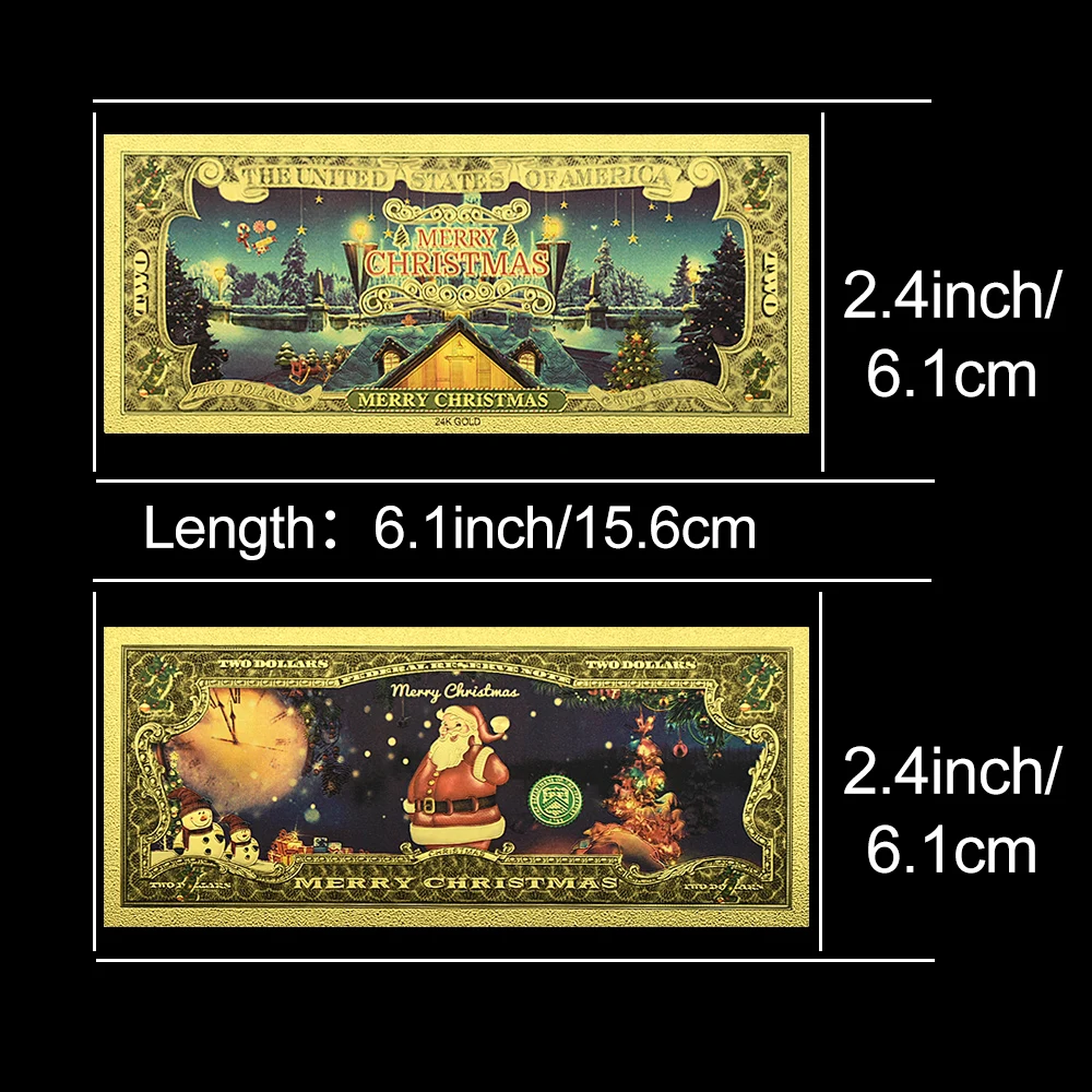 Санта-Клаус Счастливого Рождества американская золотая фольга за 2 доллара