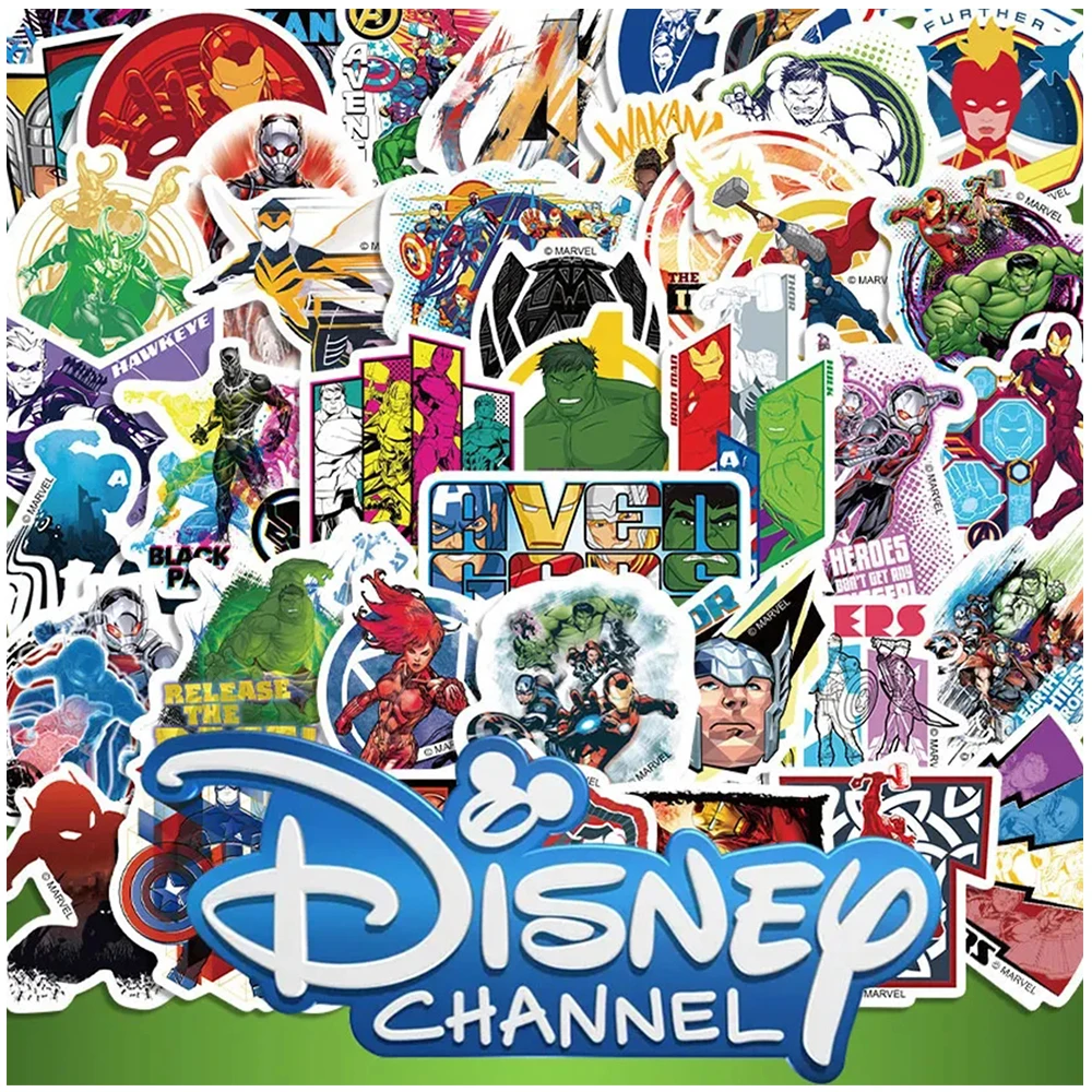 

10/30/50PCS Disney Marvel The Avengers Cartoon Stickers Decal Kids Toys Superhero Skateboard Car Waterproof Cool Anime Sticker