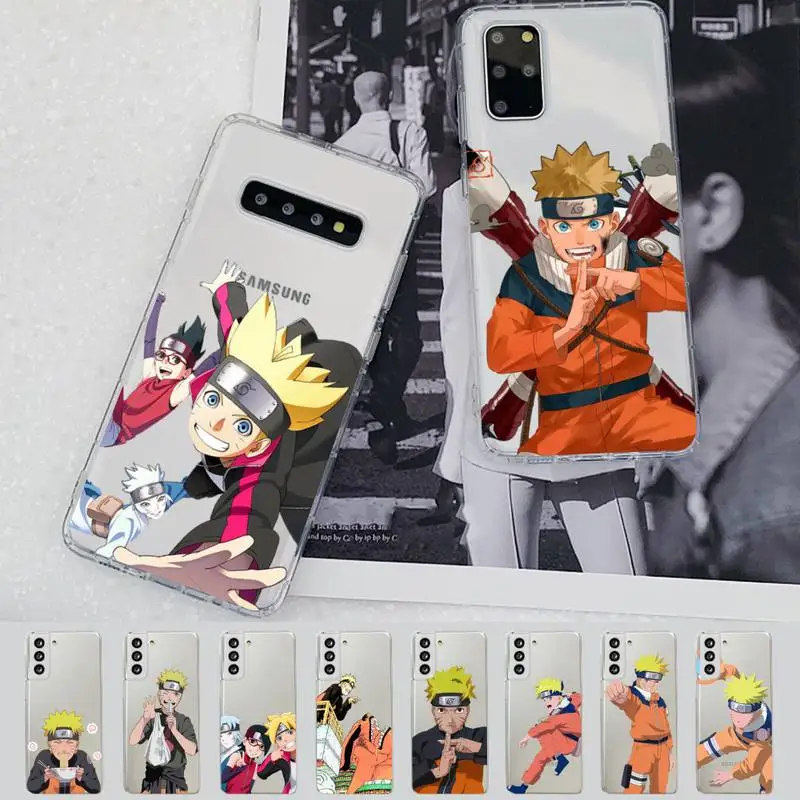 

BANDAI Uzumaki Naruto Phone Case for Samsung S20 S10 lite S21 plus for Redmi Note8 9pro for Huawei P20 Clear Case