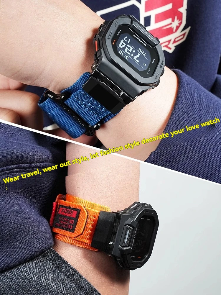 Модифицированный холщовый браслет для Casio GBD-200-129 GBD-200SM, нейлоновый холщовый ремешок для часов, аксессуары, водонепроницаемый браслет-браслет (art.: 3920ccf35a0e1) - 3920ccf35a0e1