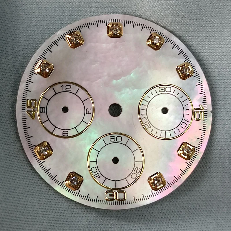 29 мм черный белый цвет бриллиантовый циферблат с корпусом подходит для часов