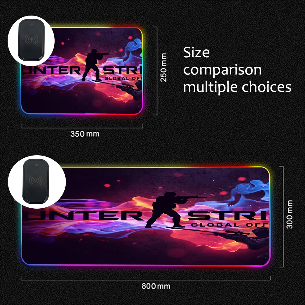 

Mobile Phone Wireless Charging Cs Go Mouse Pad Game Accessories Computer Game Player Mouse Pad Keyboard Rubber Keyboard Pad Esk