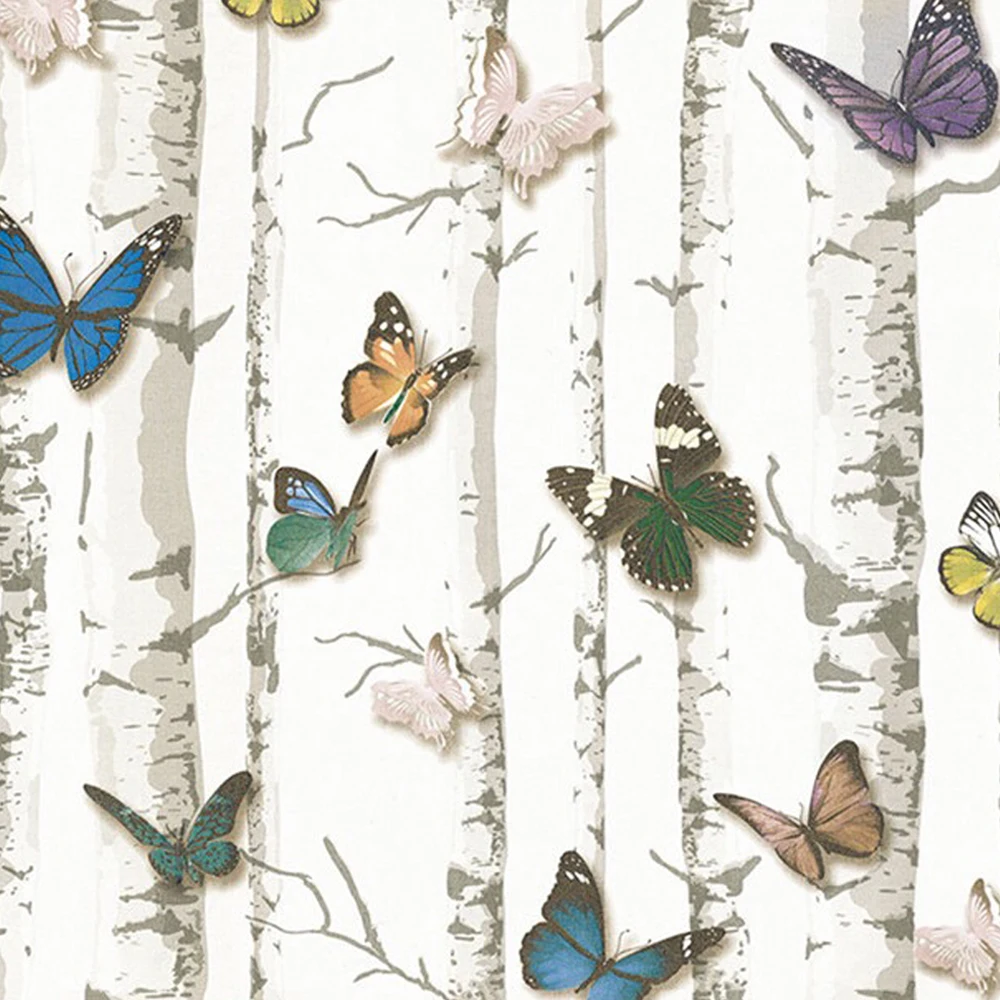 

Обои с изображением березового дерева, самоклеящиеся обои с изображением дерева, бабочки, обои для кабинета, спальни, фоновая стена, домашни...