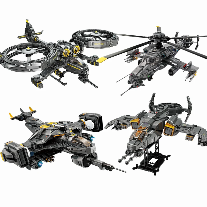 

Научная фантастика Ротор Вертолет Звездный Корабль боевой корабль самолёт истребитель строительные блоки космический Phantom Raptor сборные модели наборы игрушки для мальчиков