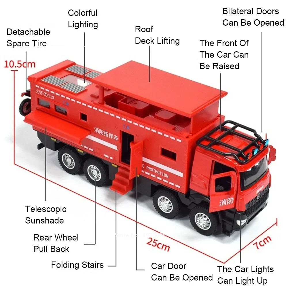 Масштаб 1/24 Nomadism Fire Engine модель автомобиля скорой помощи игрушка из сплава литой