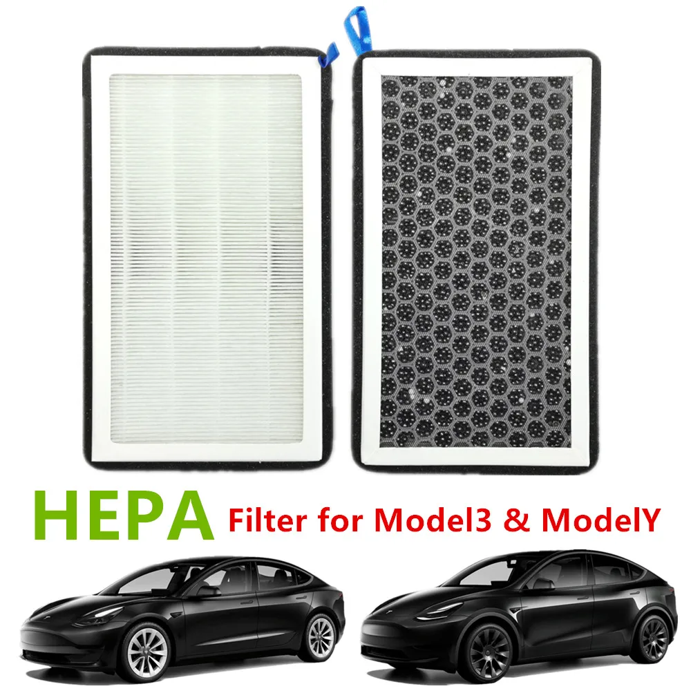 Activated Carbon Filter for Tesla Model3 ModelY HEPA Filter Cabin Filter AC Filter for Model 3 Tesla Model Y Air Conditioner
