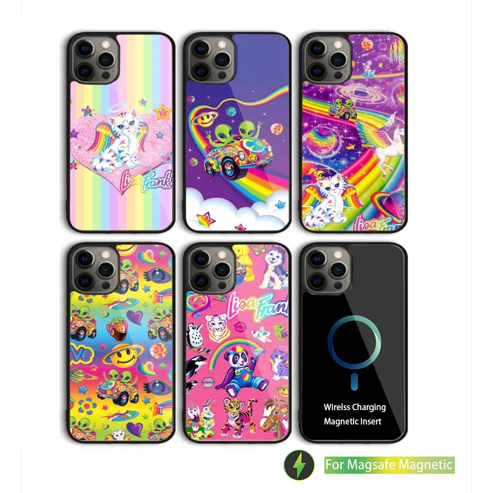 Чехол для телефона Art L-Lisa F-Frank iPhone 15 14 13 12 11 Plus Pro Max Mini Magsafe магнитная Беспроводная