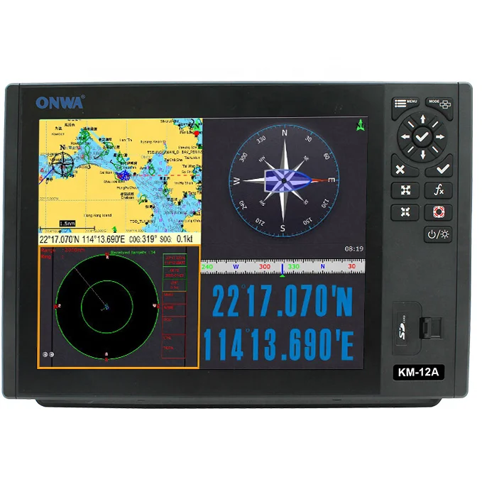 ONWA KM-12C (Новинка!) 12-дюймовый GPS-Графический Плоттер многофункциональный дисплей с