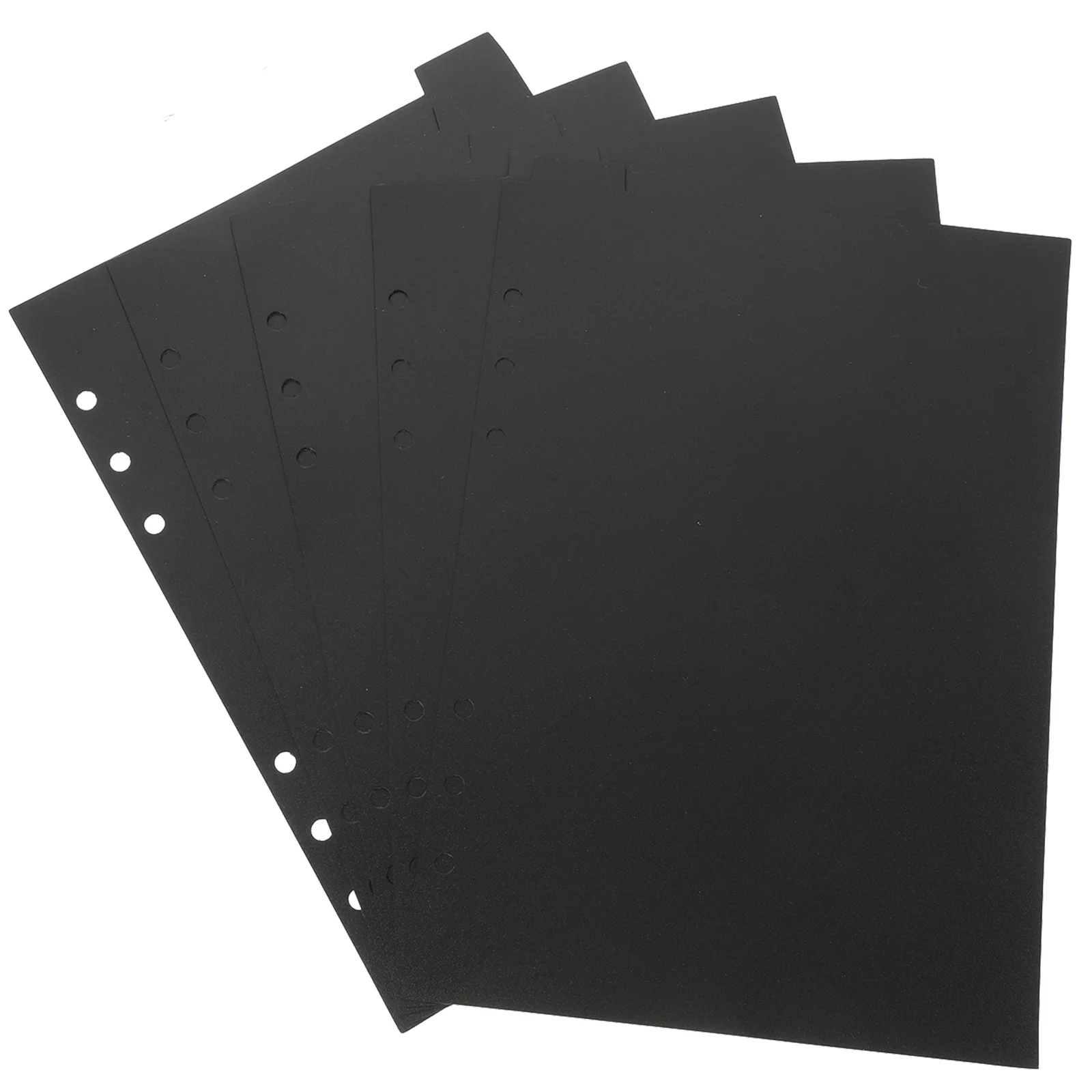 

5 Pcs Partition Baffle 8 Tab Dividers 6 Ring Binder Tabs Plastic Pocket Folder Label Card Pp Binders File Folders