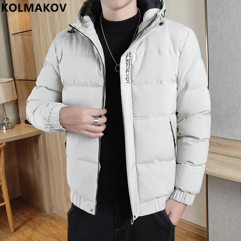 2022 New Men's Autumn/winter Classic Solid Color Cotton Jacket Men's Warm Large Size High Quality Jacket Men's Cotton Jacket
