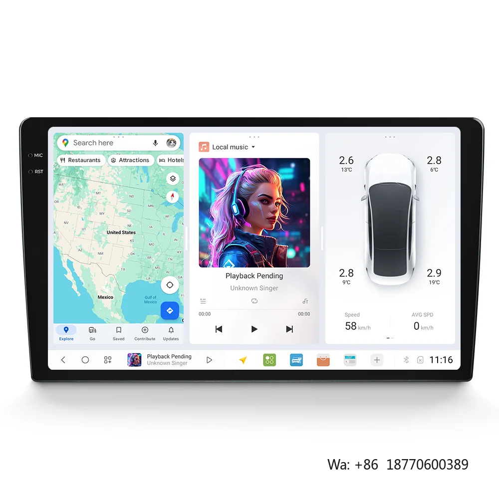 Фото NaviFly DUDUAUTO DUDU7 Новейшая автомобильная навигационная система Android с экраном 2K для универсальных головных устройств и стереосистем с поддержкой CarPlay и Android Auto №2