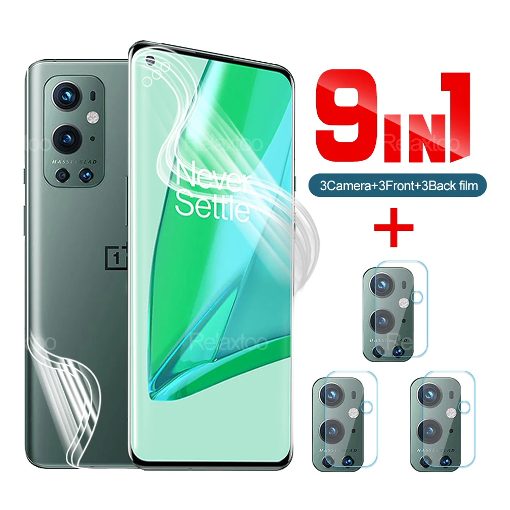 

Гидрогелевая пленка 9 в 1 для Oneplus 9 Pro, протектор экрана для передних и задних линз 9 9R 10 Pro 8 8T 8 Pro 7 7T Nord 2 Nord N10 N100 Nord CE