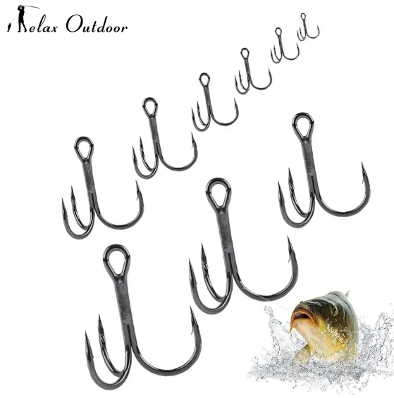 Огромные тройные Крючки прочный 4-кратный рыболовный крючок 1 #-10/0 # супер острый