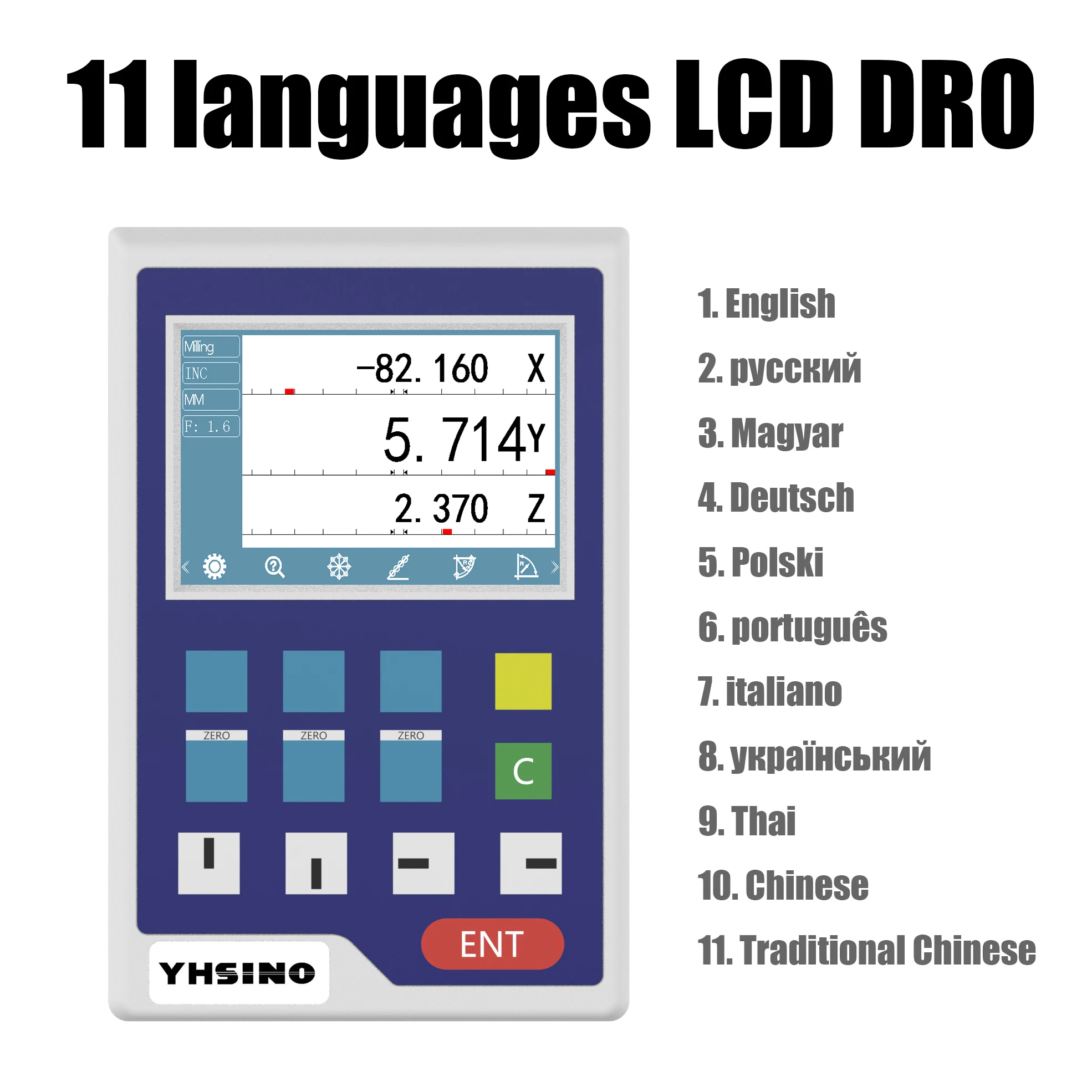 

Новинка, Φ, 11 языков, 2,5-дюймовый ЖК-экран, TTL DRO, цифровой дисплей индикации, монитор для линейного датчика обнаружения шкалы