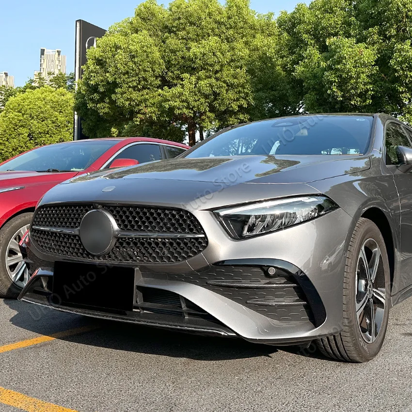 Сплиттер для переднего бампера Mercedes Benz A Class W177 A180 A200 A220 A250 A35 A45 AMG LCI 2023