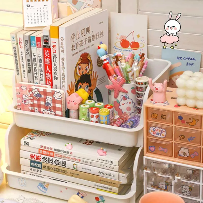 

Cosmetic Organizer For Bathroom Dresser Bedroom Can Be Stacked Stationery Organizers Storage Tray Make Up Organizer Box Case