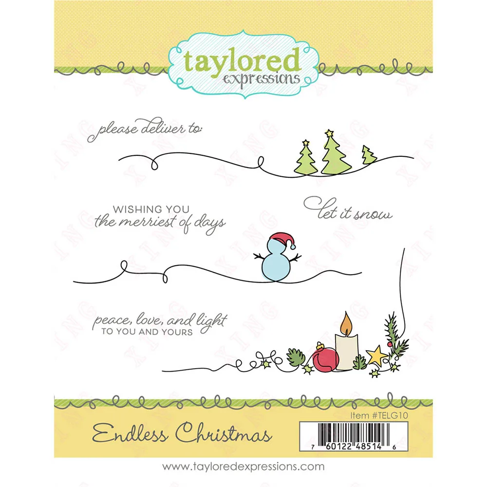 

2022 New Clear Silicone Stamps Scrapbook Diy Greeting Card Handmade Decoration Cut Die Craft Embossed Endless Christmas Template