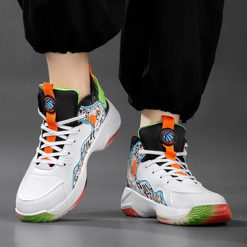 New Men's Basketball Shoes High-Top Sneakers Male Cushioning Light Comfortable Shoes Athletic Training Sport Chaussure Homme