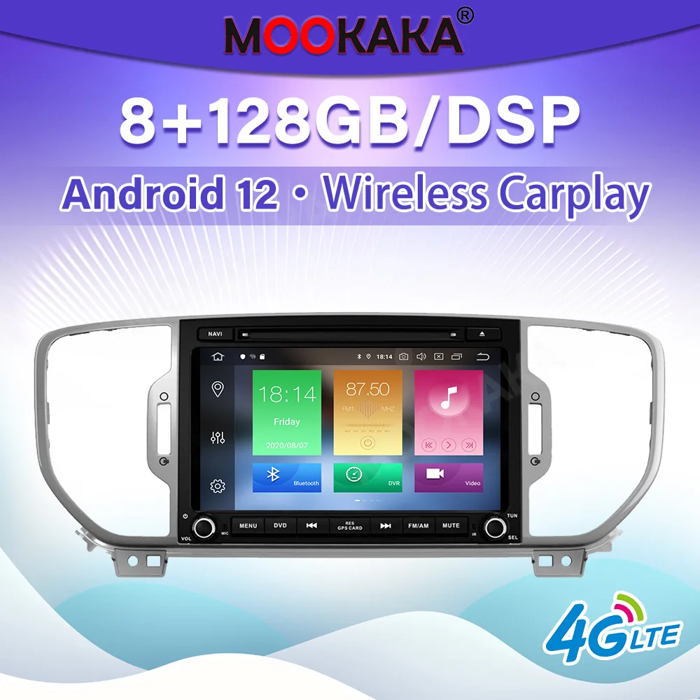 

Android 12 для KIA Sportage 2016 Радио мультимедийный плеер Авто беспроводной Carplay видео сенсорный экран автомобильное стерео рудио PX6 головное устройс...