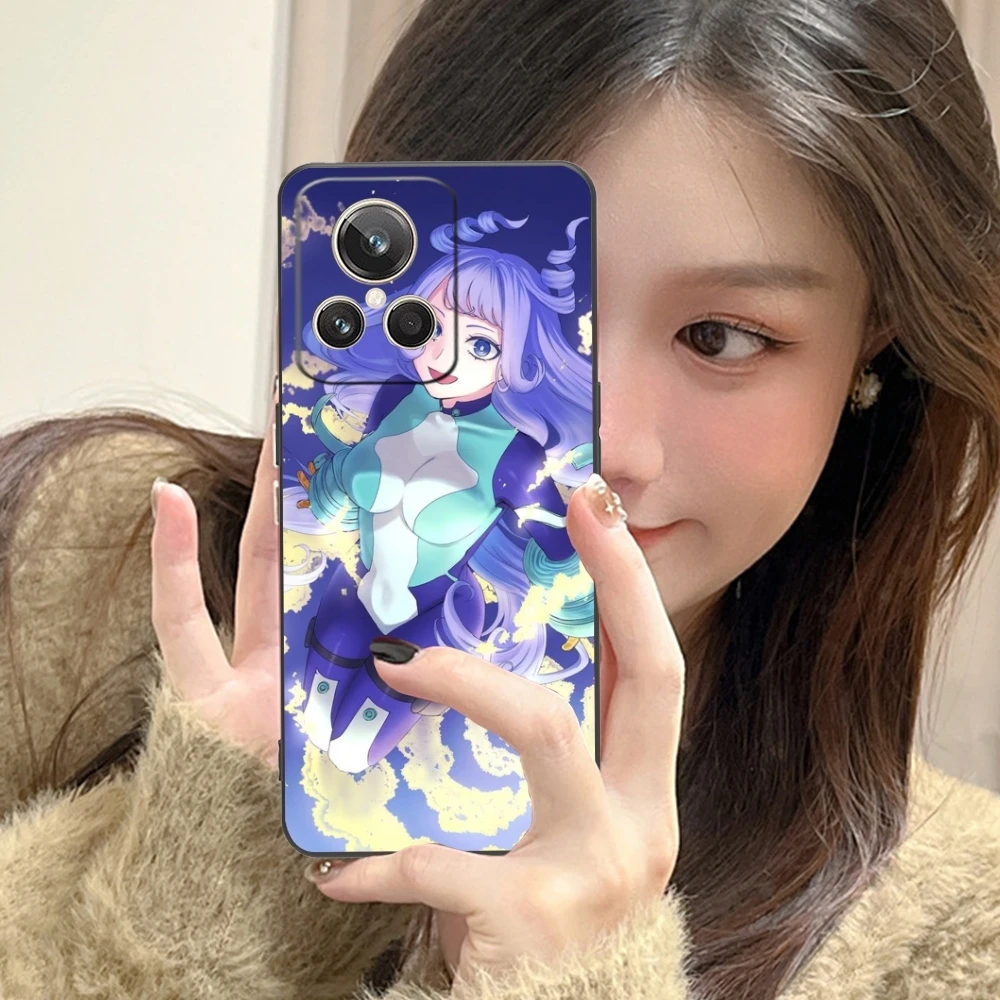 Черный мягкий чехол для телефона с изображением героев оформления интерьера Realme