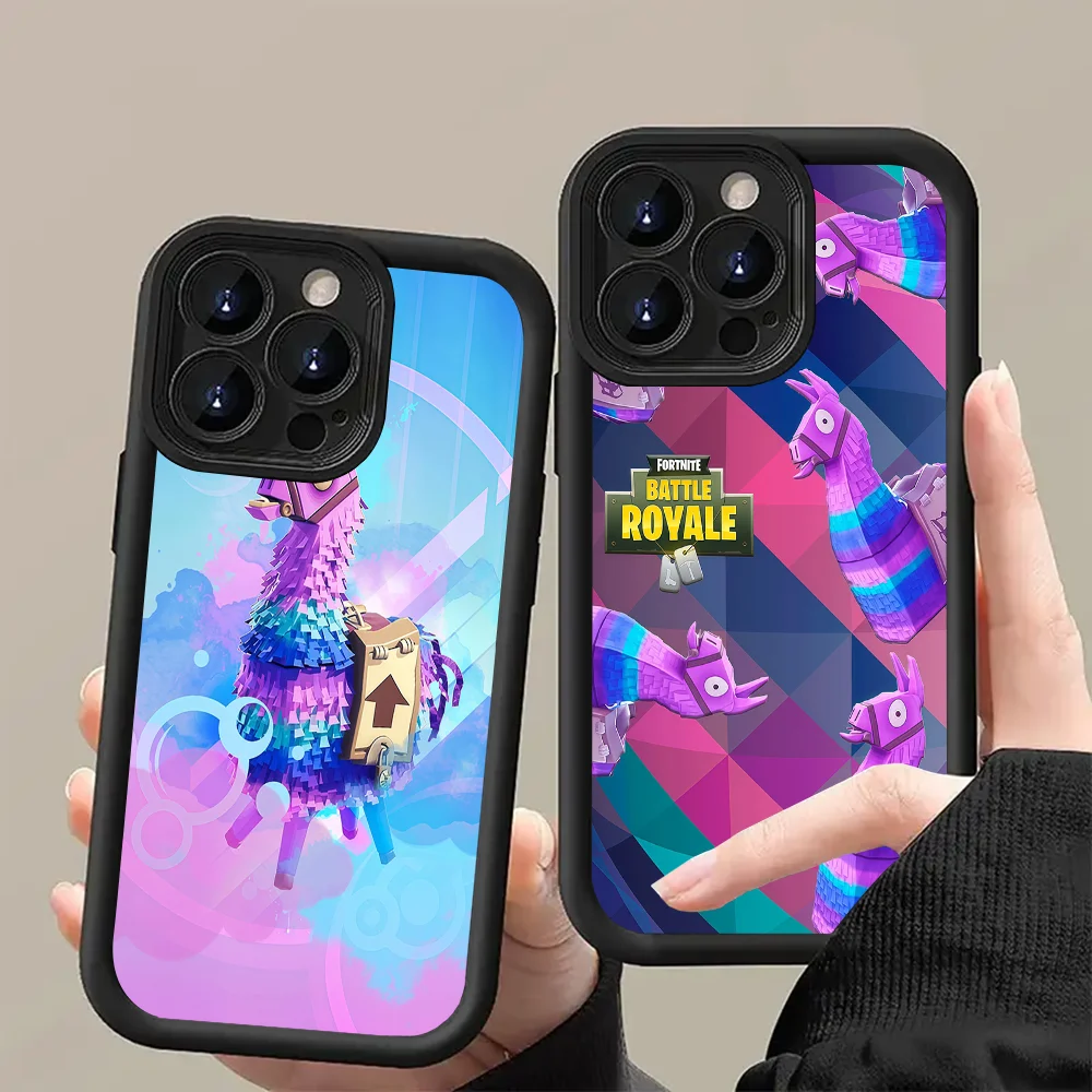 Фото Чехол для телефона F-FORTNITE Llama для iPhone 12 11 13 14 15 16 17 Max Pro Plus Air Mini, гибкий силиконовый чехол с защитой от падений №1