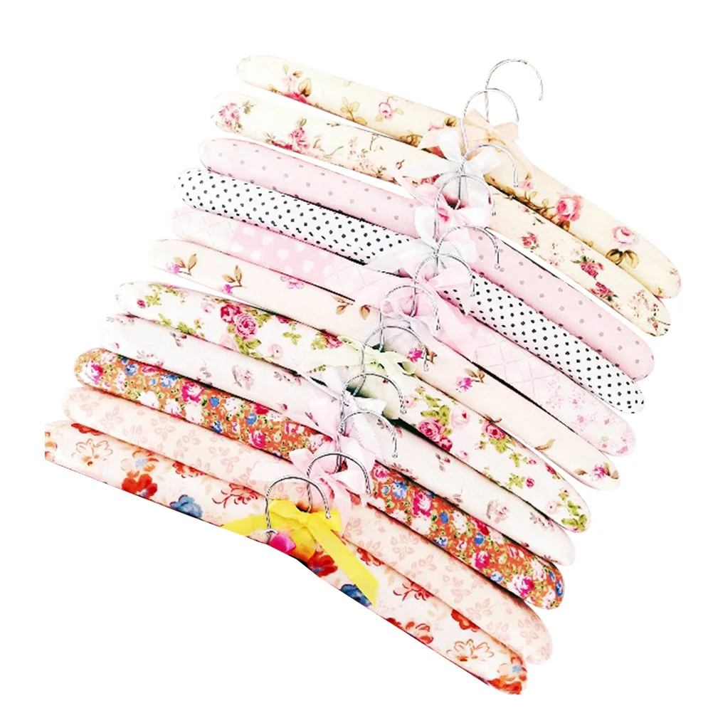 

Hangers Clothes Hanger Padded Coat Suit Wedding Wood Satin Laundry Cloth Clothing Non Sweater Wooden Dress Sweaters Closet Women