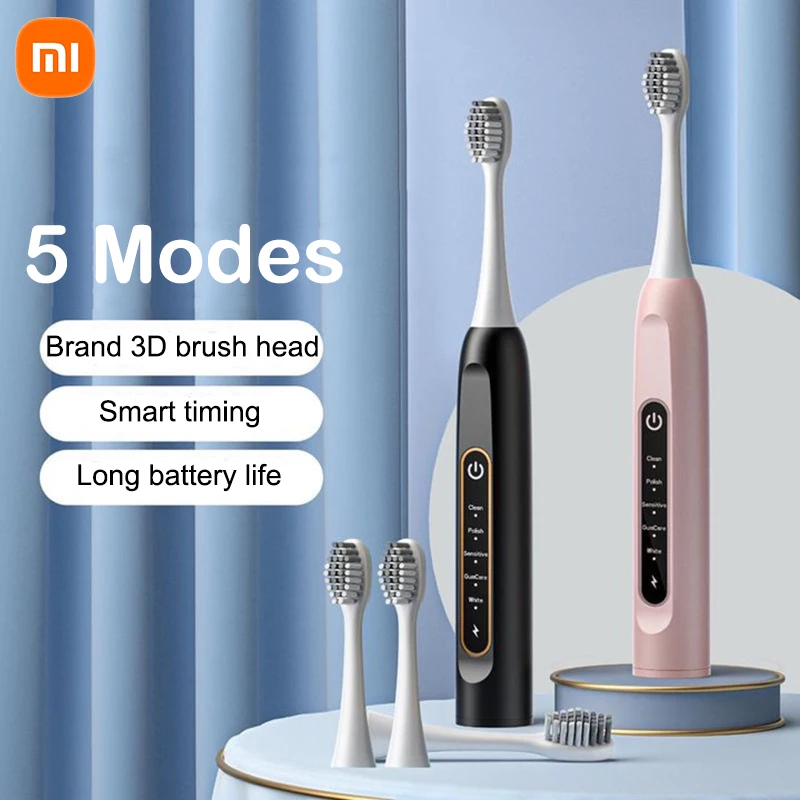 Xiaomi Ultrasonic Sonic Electric Toothbrush USB Rechargeable Tooth Brush 360° Rotating Electronic Whitening Mute Teeth Brush