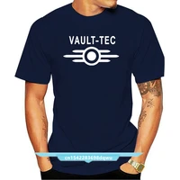 tops new arrival new vault tec logo gaming video game fallout 2 3 4 tees tops t shirts men creative classic apparel tee
