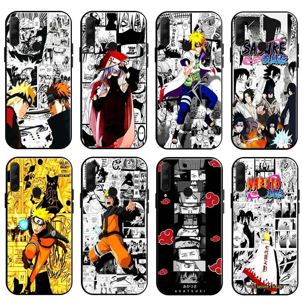

Naruto Akatsuki Comics Phone Case For Huawei Honor 10X 9X Pro Lite Honor 8X Back Coque Soft TPU Black
