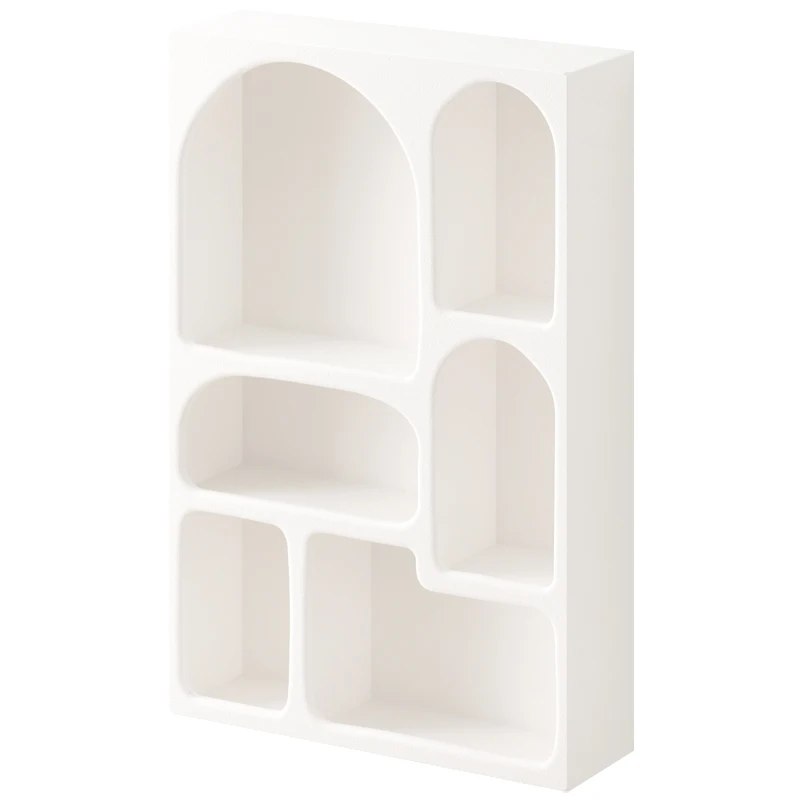 Living Room Shelf Floor Display Cabinet White Product Showcase French Bookcase | Storage Boxes & Bins