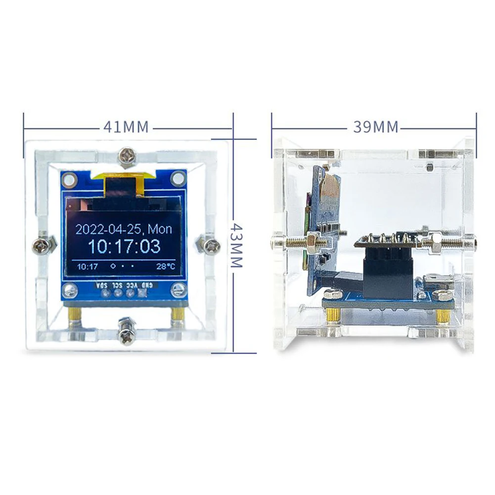 

Комплект Электроники ESP8266 для самостоятельной сборки, миниатюрные часы с OLED-дисплеем, корпус для подключения Wi-Fi, проект сварки, автоматичес...