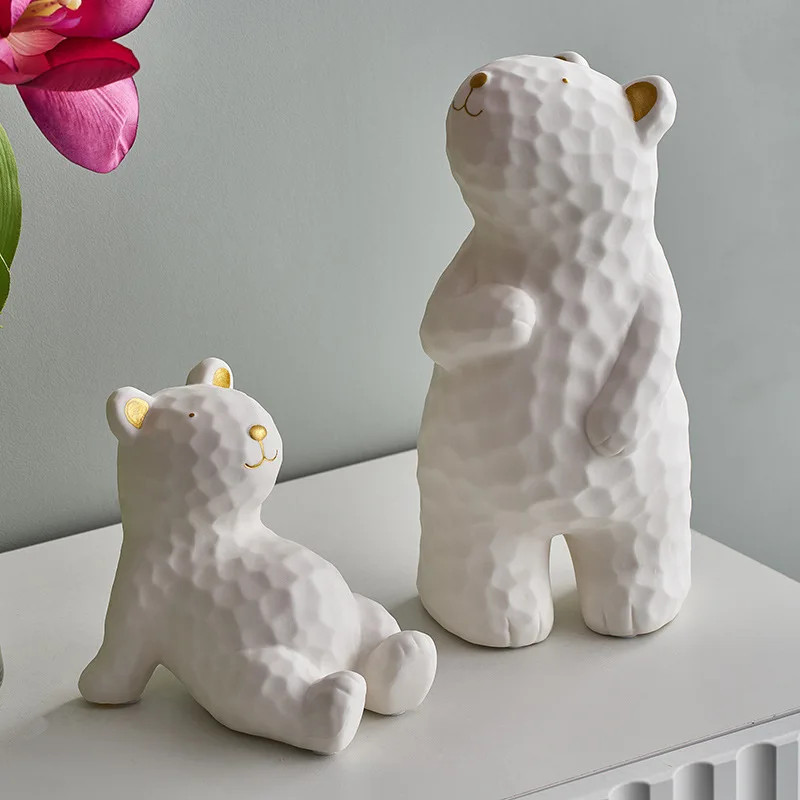 

Керамическое украшение в скандинавском стиле с медведем, современное легкое роскошное украшение для дома, гостиной, винного шкафа, креатив...