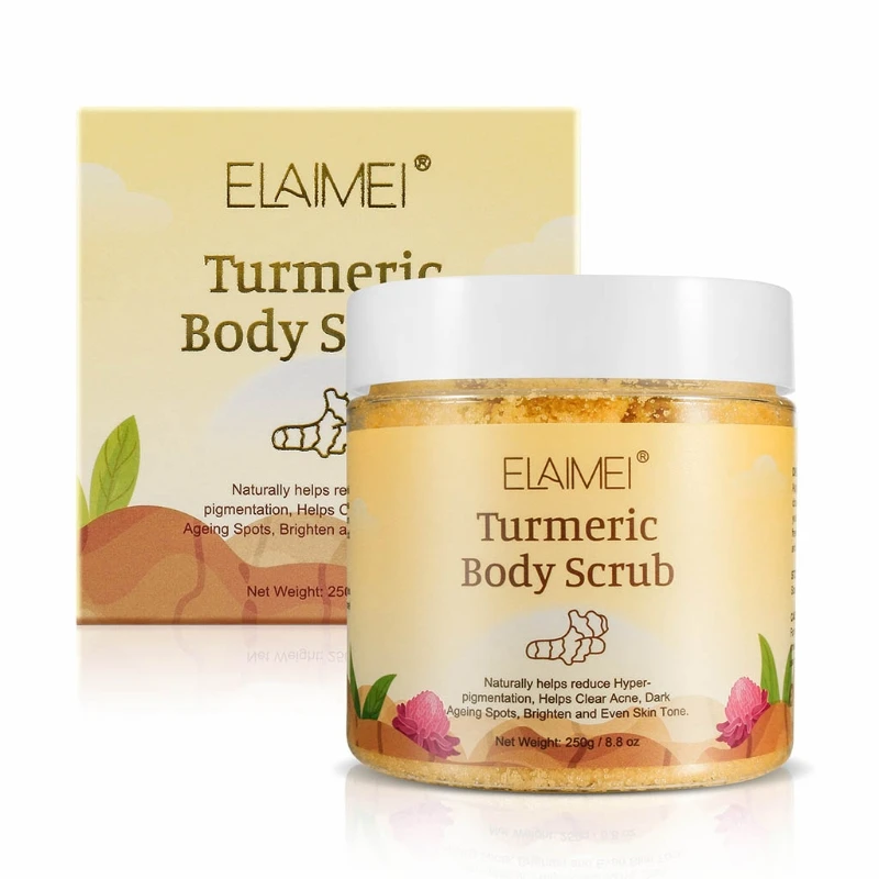 

250g Turmeric Face Body Salt Scrub Skin Exfoliating Brightening Acne Treatment Deep Cleansing Pore Dead Skin Natural