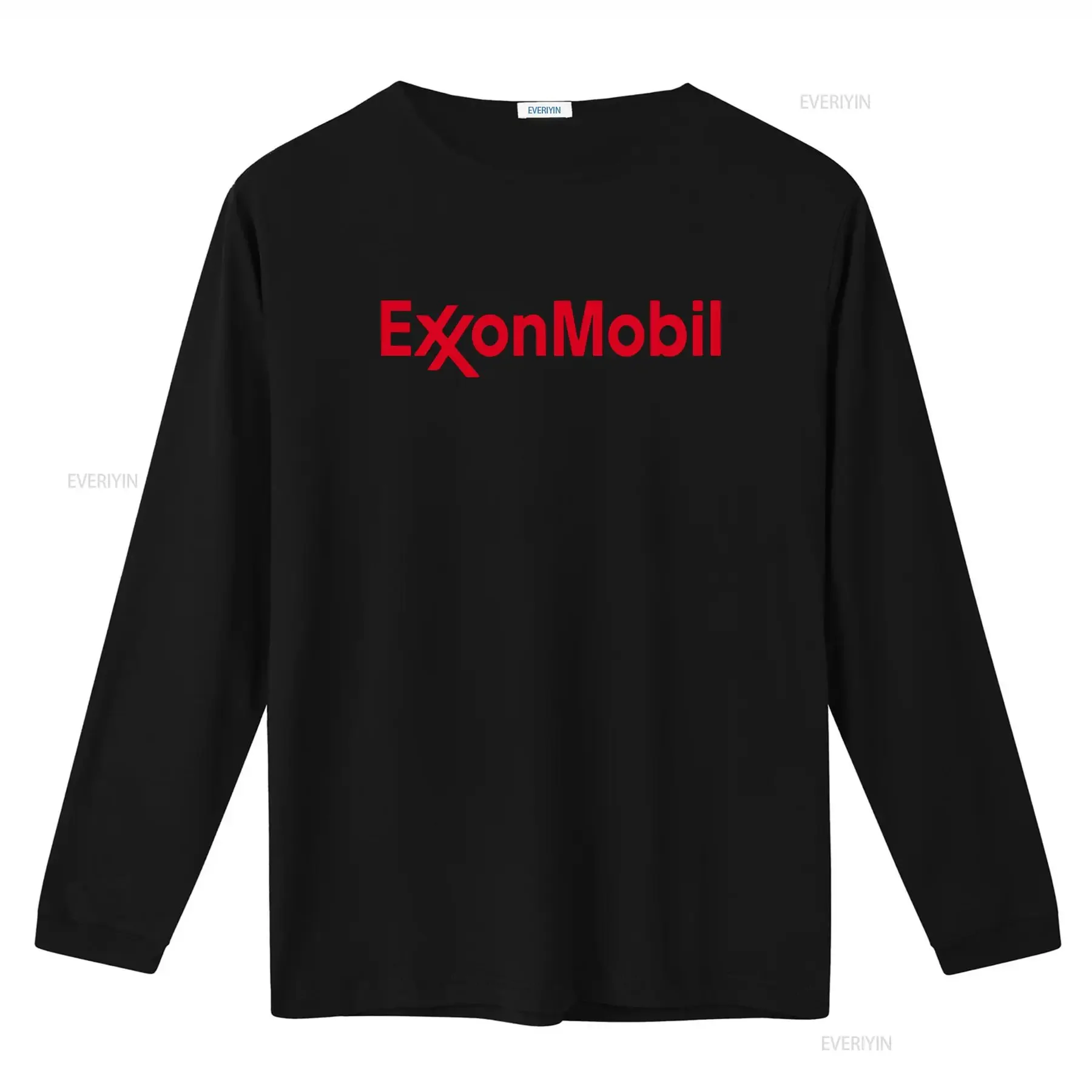 Фото Мужская серая футболка с логотипом Exxon Mobil, размеры S-5XL, винтажная, с эффектом потертости, унисекс, стильная, повседневная, слегка удобная, с графическим принтом, в стиле стритвир №2